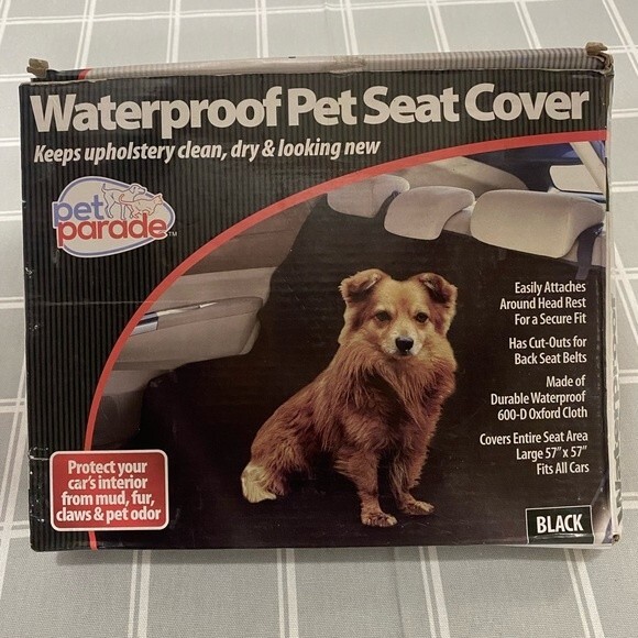 New Pet Parade Waterproof Pet Seat Cover Keep Car Seats Clean - Picture 1 of 1